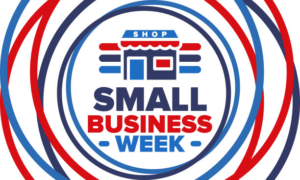5月是全国小企业周。支持本地业务。每年在美国庆祝一次。经营理念。爱国的设计。海报、卡片、横幅和背景。矢量图图片下载