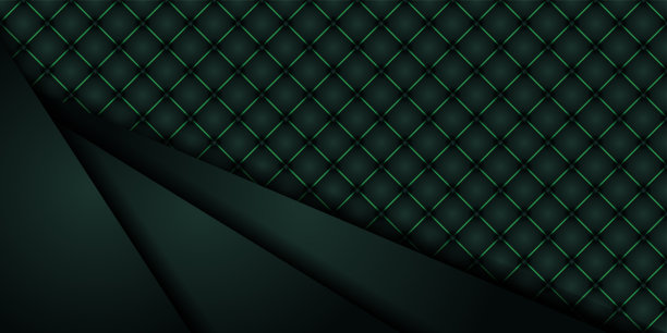 现代背景绿色与3D叠加层的光效果相结合。摘要暗技术动态装饰设计模板元素，用于海报、宣传册、登陆页、横幅等图片下载