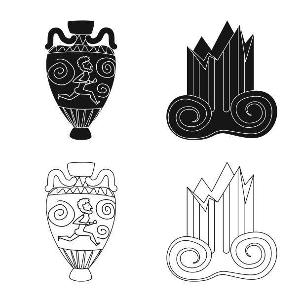 孤立的对象故事和项目图标集图片下载