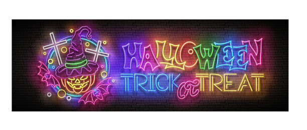 用女巫南瓜点亮万圣节贺卡图片下载