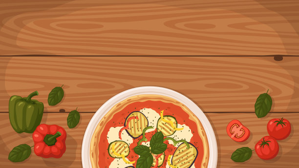 意大利风味奥尔托拉纳披萨盘。图片下载