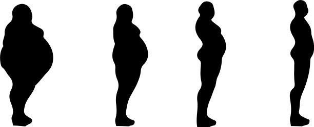 胖人图标在白色背景图片下载