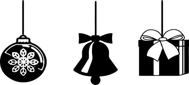 新年快乐图标设置在白色背景图片下载