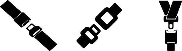 安全带图标在白色背景图片下载