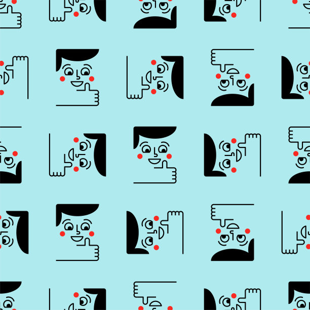 大拇指向上的标志图案无缝衔接。一切都是很好的象征背景。图片下载