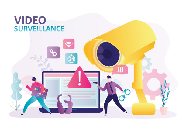 监控摄像头有助于阻止犯罪。警察正在追捕小偷。警方通过闭路电视追踪到抢劫犯图片下载