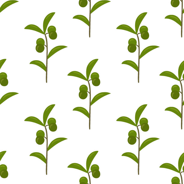 无缝图案与一丛绿茶与浆果。矢量背景印刷纸张，包装，纺织品，织物，服装。设计师装饰。图片下载