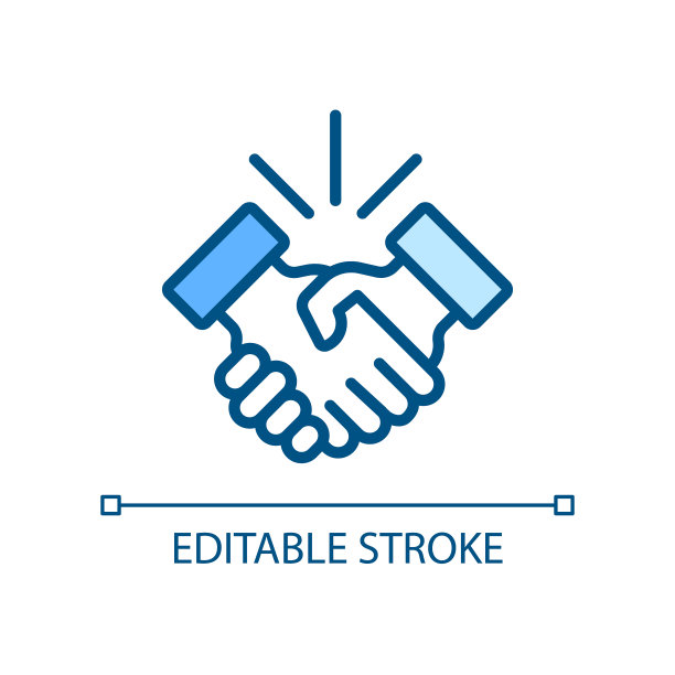 握手像素完美的RGB颜色图标图片下载