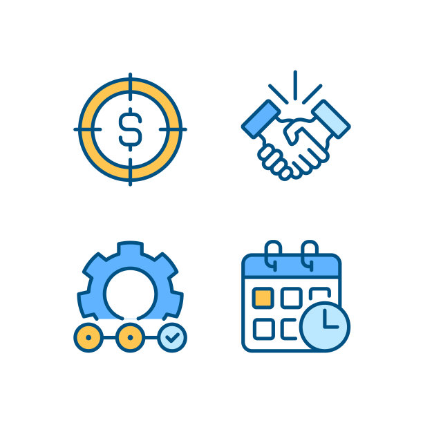 成功创业像素完美的RGB彩色图标集图片下载