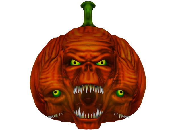 万圣节南瓜- 3D渲染图片下载