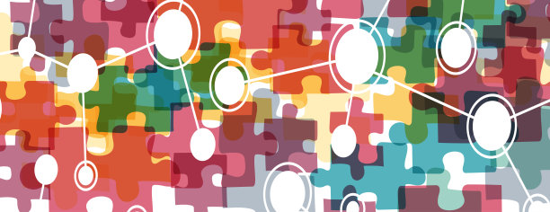 由拼图块制成的抽象背景图片下载