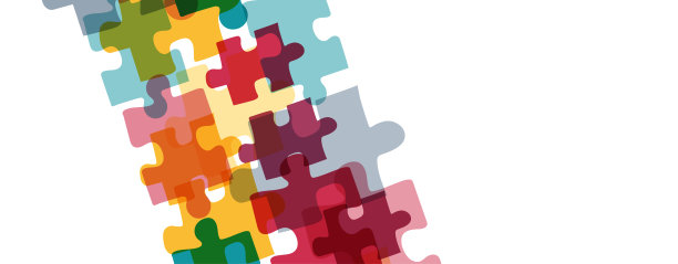 由拼图块制成的抽象背景图片下载