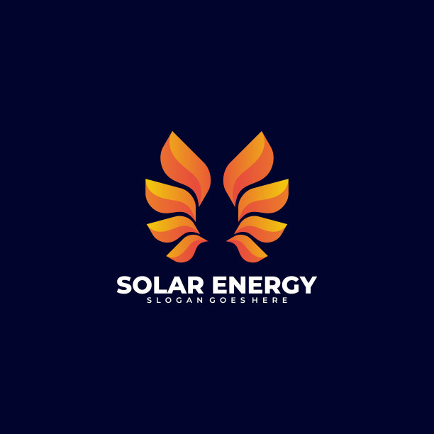 标志太阳能梯度彩色图片下载