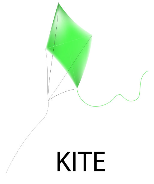 风筝卡通在矢量孤立图片下载