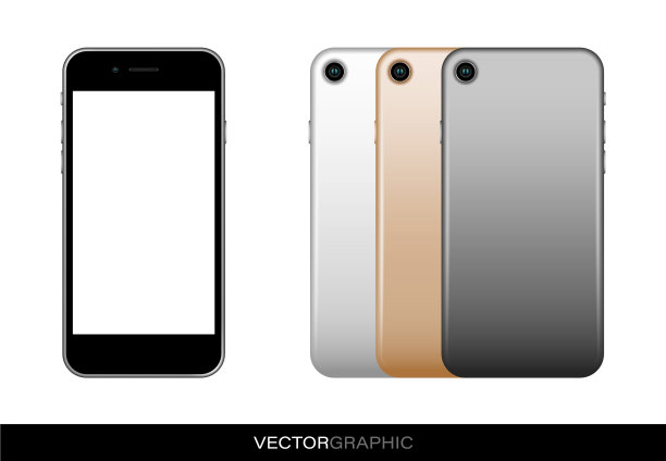 智能手机模板类型2三背面和正面图片下载