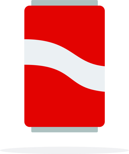 气泡水在一个红色锡平孤立图片下载