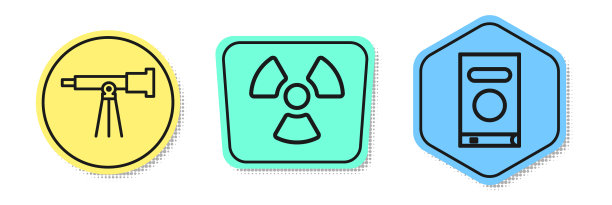 设置线望远镜放射性和书彩色图片下载