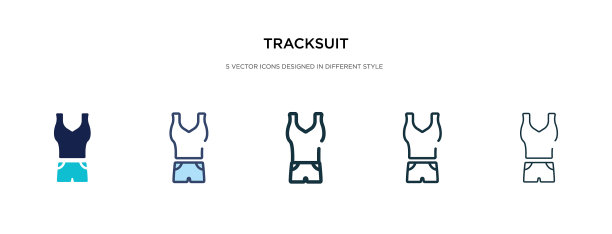 运动服图标在不同的风格两种颜色图片下载