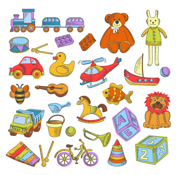 玩具孤立图标幼儿园儿童游戏图片下载