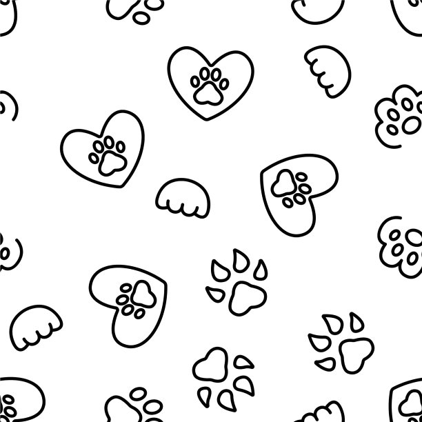 爪形动物无缝图案图片下载