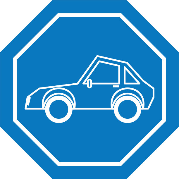 汽车内部道路标志图标块线条设计图片下载