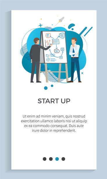 启动人员在白板上演示图片下载