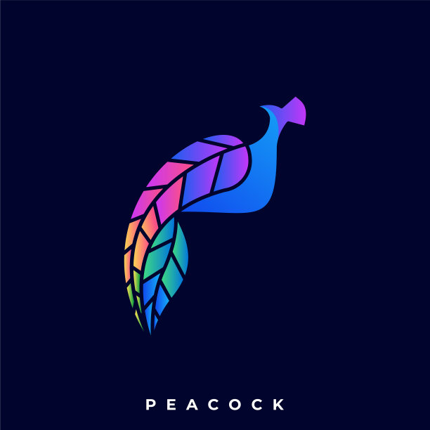 鸟孔雀模板图片下载