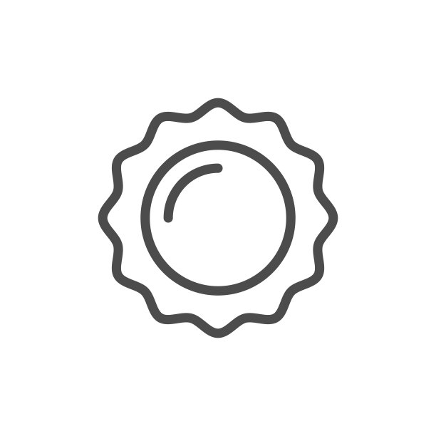 太阳星星线条轮廓图标图片下载