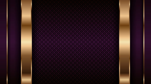 抽象奢华的紫色组合和金色重叠层背景。现代创意的深色海军蓝豪华金线重叠风格设计图片下载
