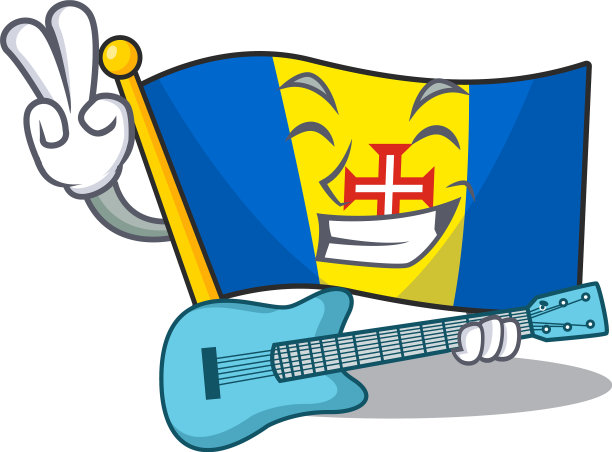 晚餐凉爽的旗帜马德拉卡通人物图片下载