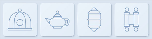 设线中国帽子中国纸灯笼图片下载