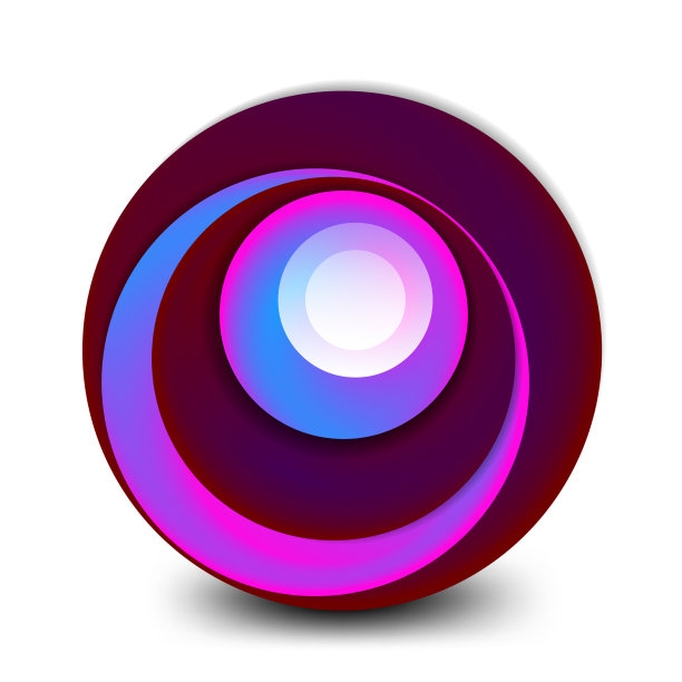 漩涡圆横幅三维风格抽象图片下载