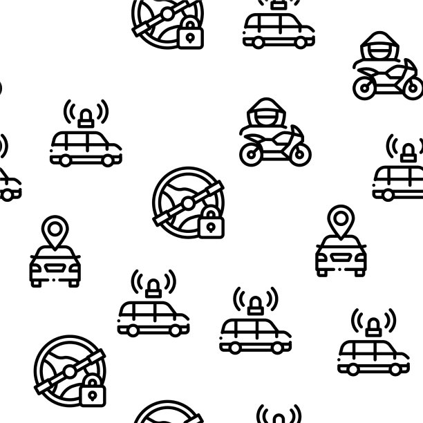 汽车盗窃无缝模式图片下载