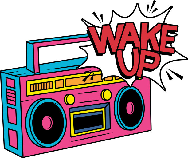 复古电台音乐播放器流行艺术风格图片下载