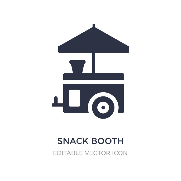 小吃摊图标上的白色背景简单图片下载