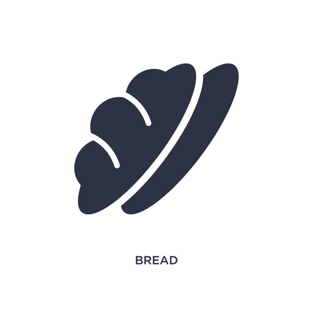面包图标上的白色背景简单元素图片下载