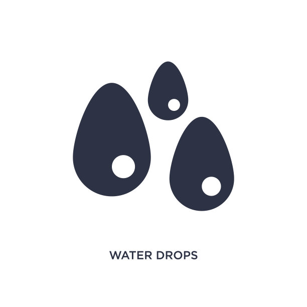 水滴图标在白色背景简单图片下载