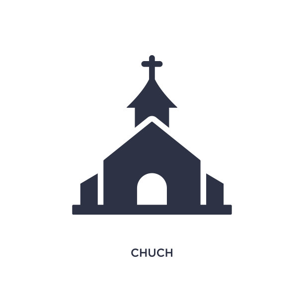 白色背景上的chuch图标元素图片下载