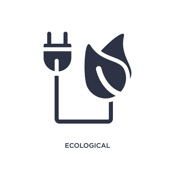 生态能源图标的白色背景图片下载