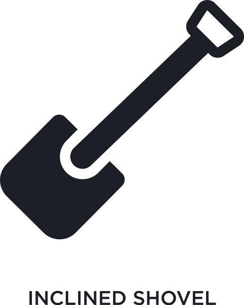 斜铲孤立图标简单元素从图片下载