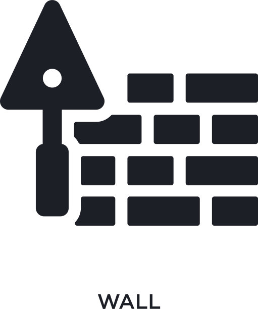 墙孤立图标简单元素从现实图片下载