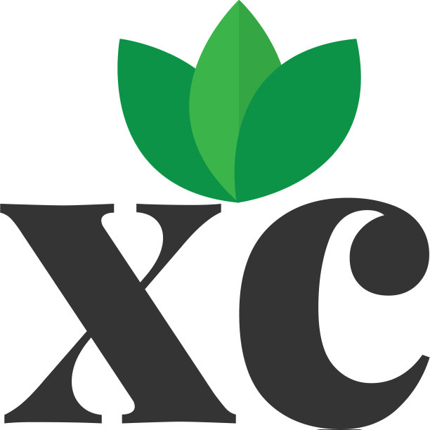 首字母xc绿叶标志设计模板图片下载