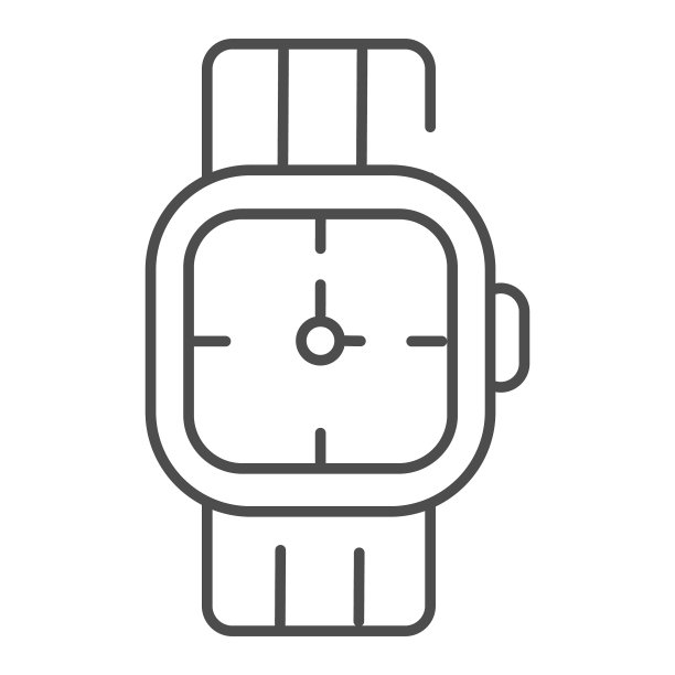 男士腕表细线图标男士手图片下载