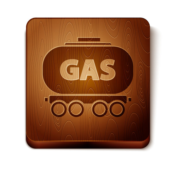 棕色天然气铁路水箱图标孤立在白色图片下载