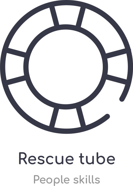 救援管轮廓图标孤立线从图片下载