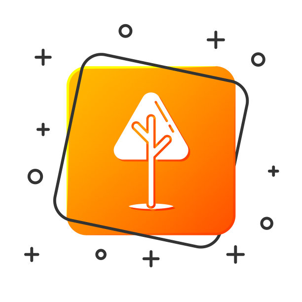 白色圣诞树图标孤立在白色图片下载