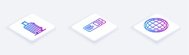 设置等距线旅行箱旅行图片下载