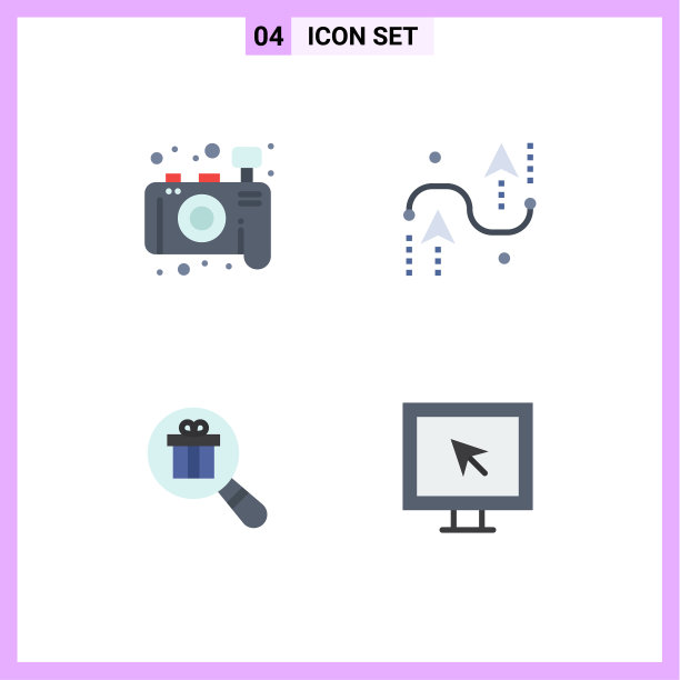 股票图标包装4行标志和符号图片下载