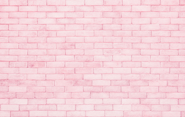 粉彩粉白砖墙纹理背景。砌砖图案石材地板室内石材旧干净混凝土网格不均匀砖设计堆叠。家庭或办公室设计背景装饰。图片下载