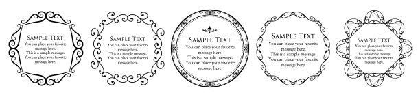 豪华框架设计卡设计古董豪华复古图片下载